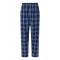 Men's Sparta Blue Plaid Flannel Ski Team Pajama Pants 