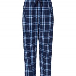 Women's Sparta Blue Plaid Flannel Ski Team Pajama Pants 