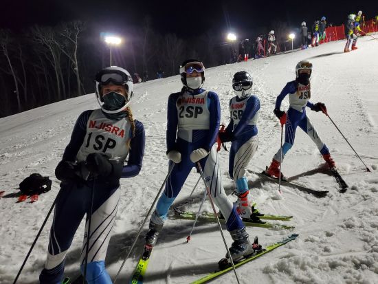 JV Girls Ski Team Awaiting Start