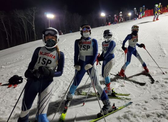 JV Girls Ski Team Awaiting Start