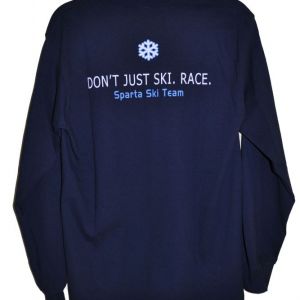 Long Sleeve Navy Ski Team T-Shirt Back