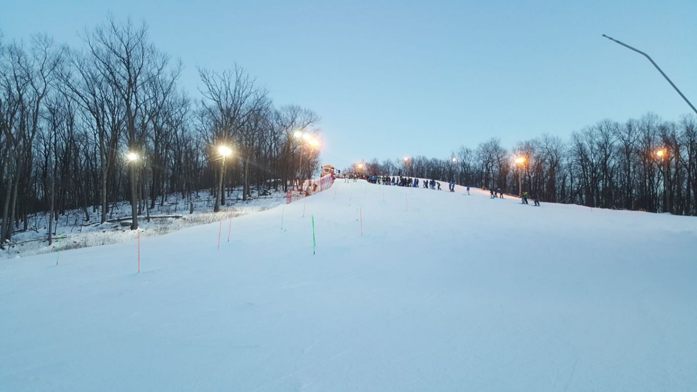 Slalom course is ready.